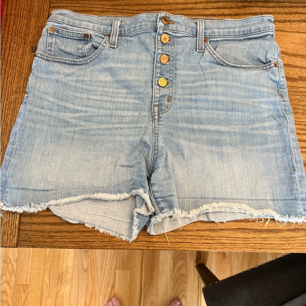 Jcrew Denim high rise button fly Shorts